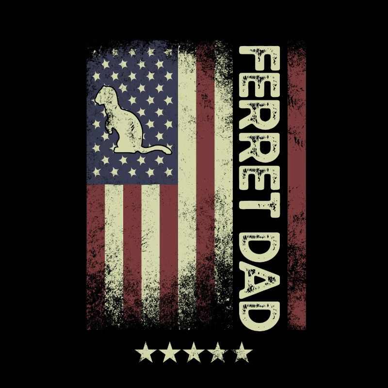 Drapeau américain - Ferret Dad