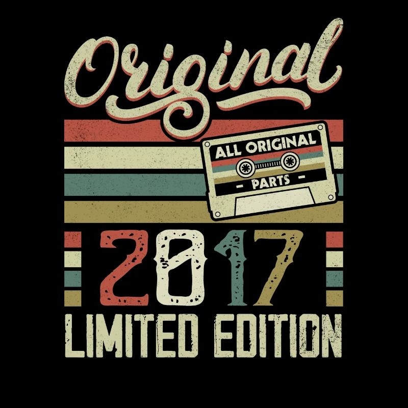 Vintage 2017 Retro Birthday Gift 2017