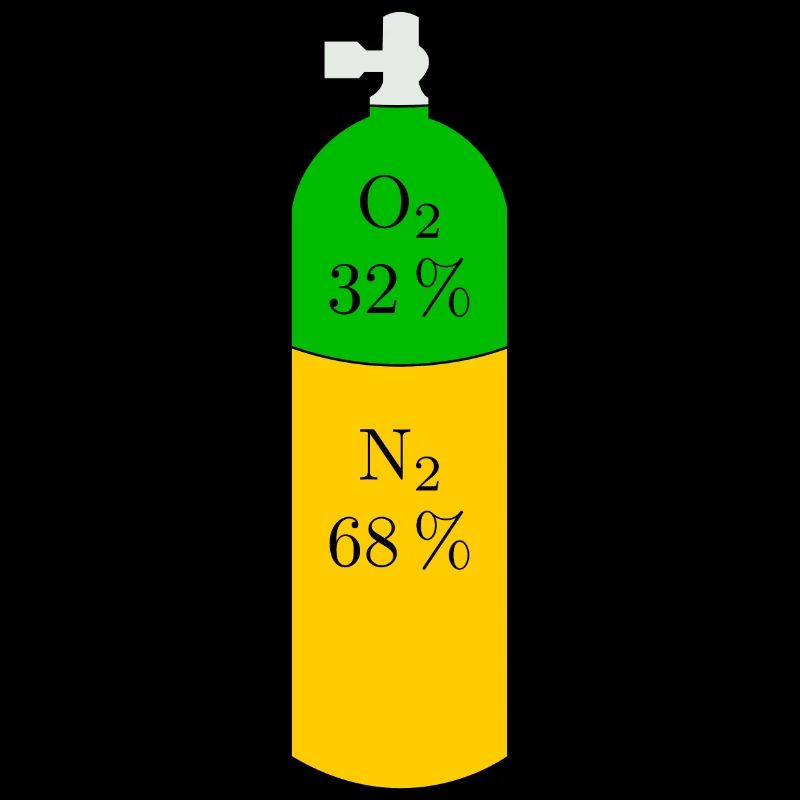 Nitrox diving bottle