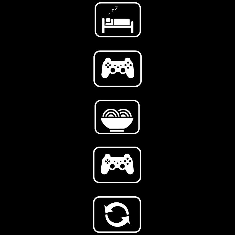 Eat Sleep Game Repeat - Fun Gaming Design