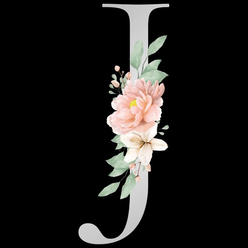 Customizable Monogram J Floral