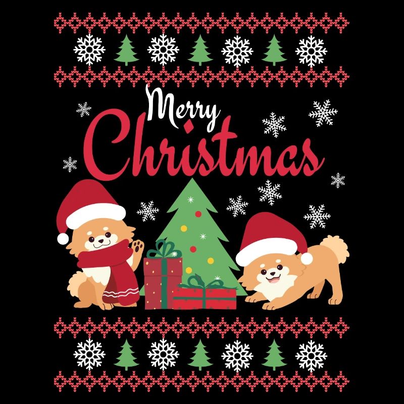 Noël Sweet Dwarf Spitz Lover Kawaii