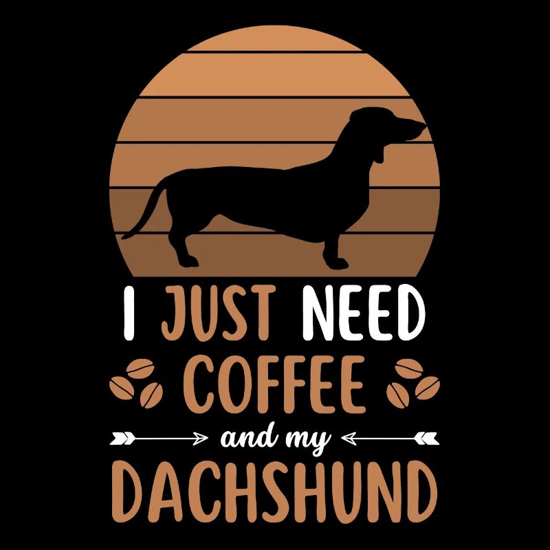 Dackel Kaffee Retro Hund Cafe