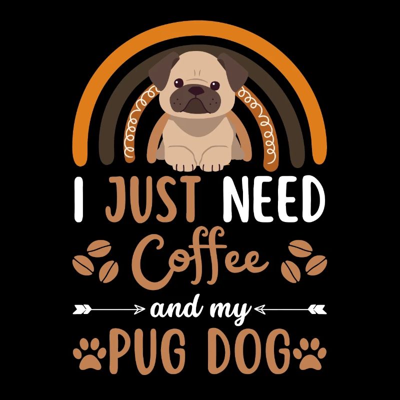 Süßer Mops Kaffee Hund Cafe kawaii