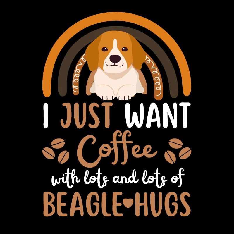 Mignon beagle café chien café kawaii