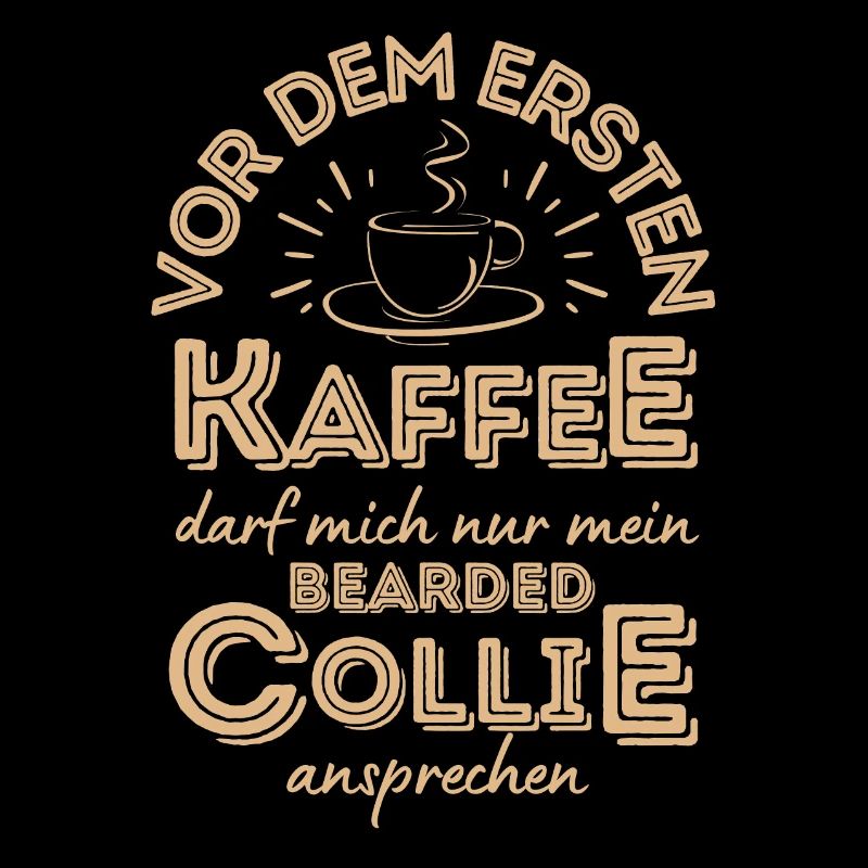 Bearded Collie Kaffee Hund Cafe