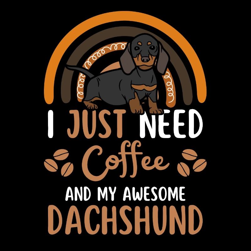 Teckel doux Café Chien Café kawaii