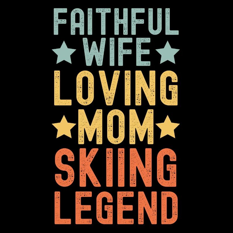 Ehefrau Mutter Ski Legende retro vintage