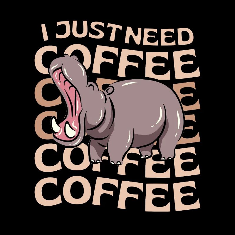 Nilpferd Kaffee Flusspferd Cafe Hippopotamus