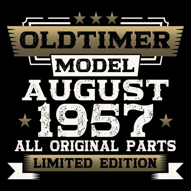 66th Birthday Man Oldtimer August Year 1957
