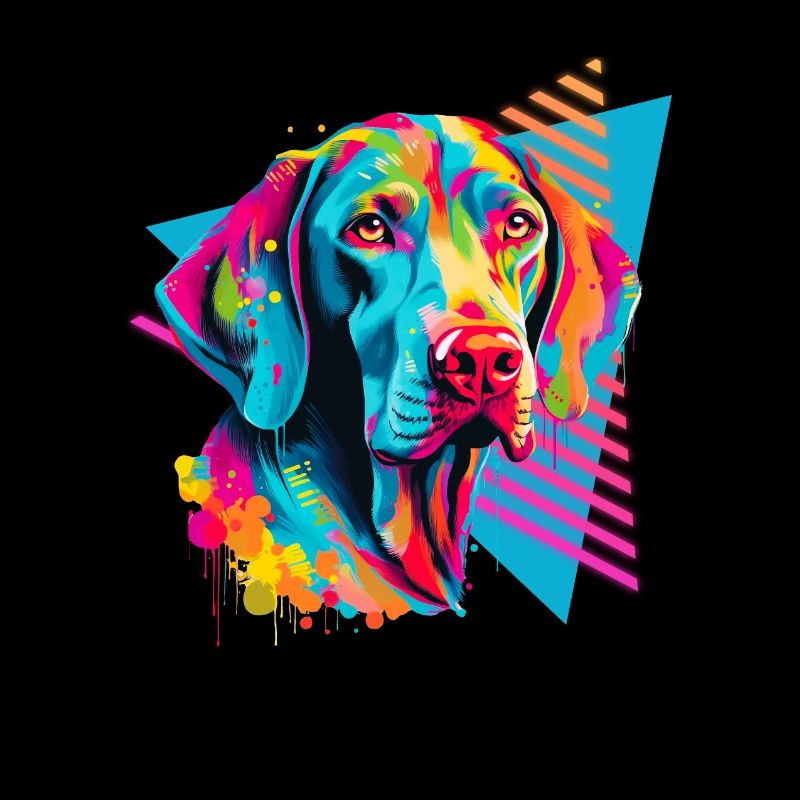 Weimaraner 80er Jahre Stil