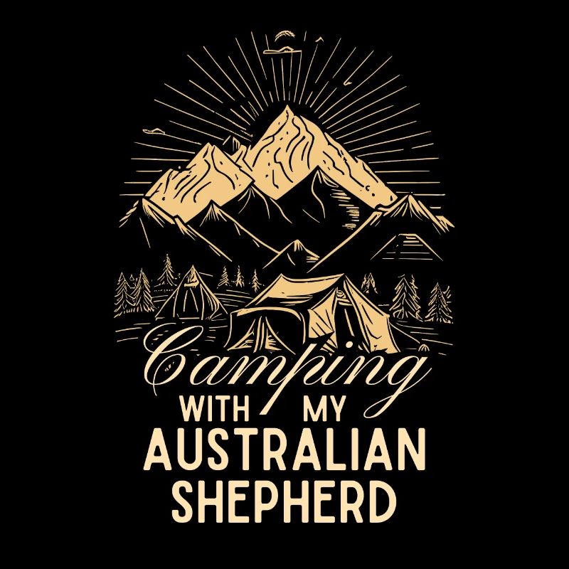 Australian Shepherd Camping