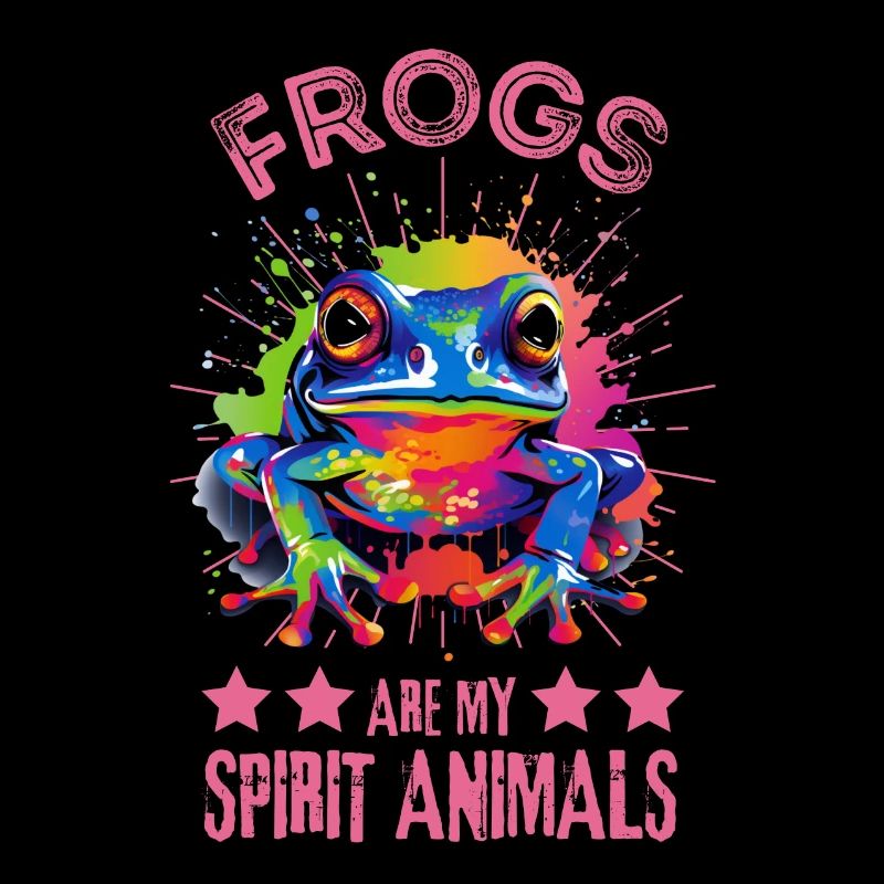 Éclaboussures de peinture de grenouille colorée