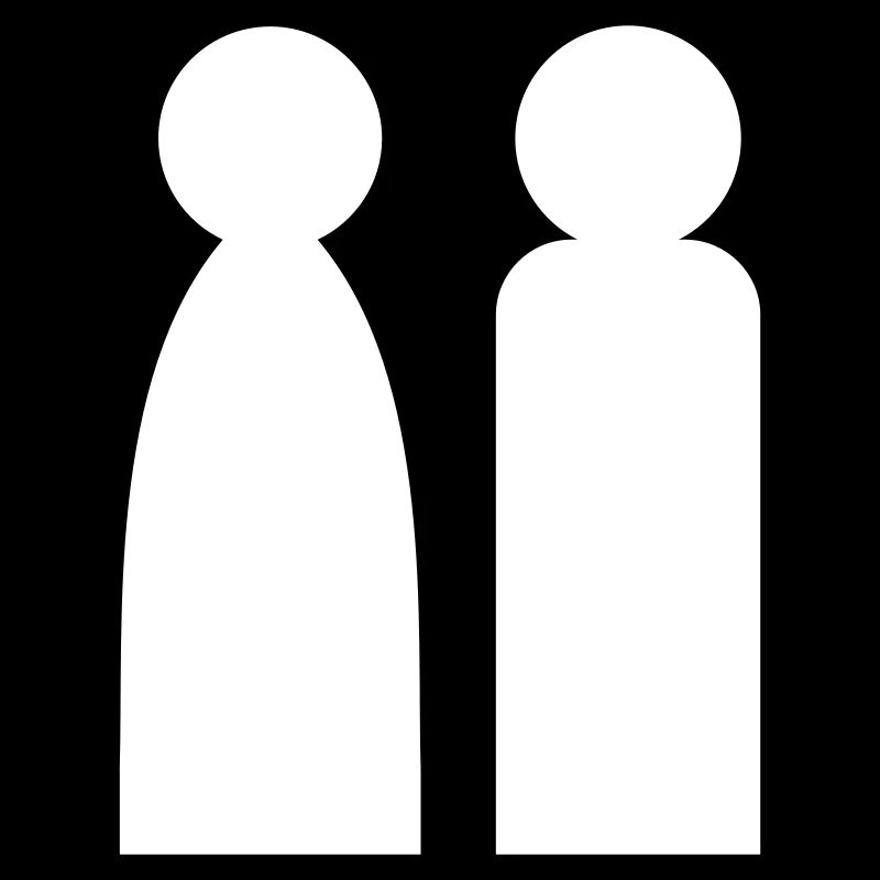 Minimalistisches Paar | Mann & Frau Silhouette 