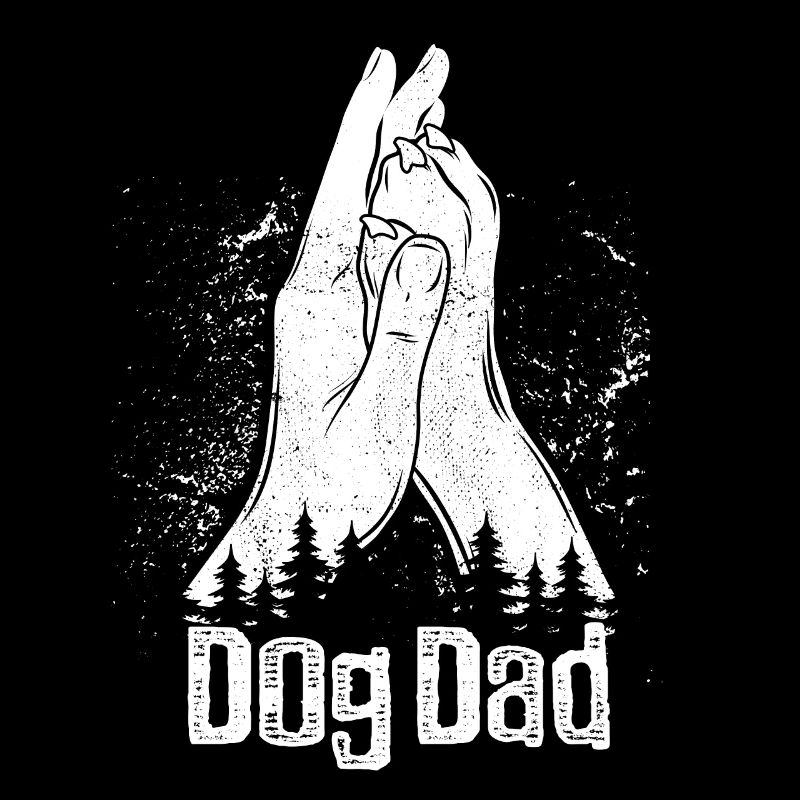 Dog Dad - Hand + Hundepfote - High Five