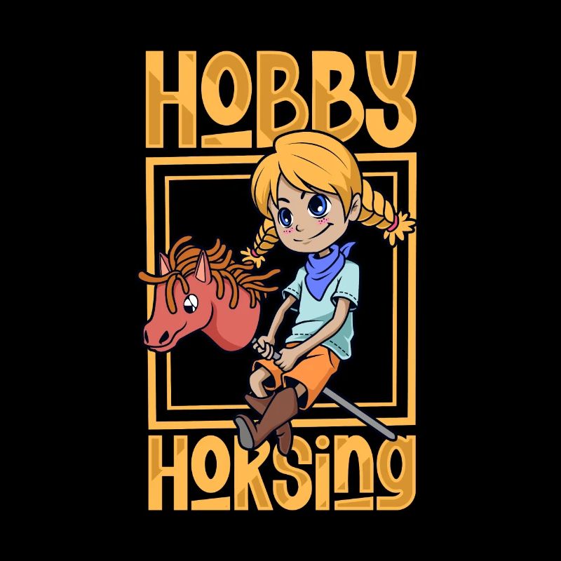 Mädchen beim Hobby Horsing