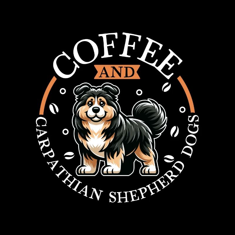Coffee and Carpathian Shepherd Dog