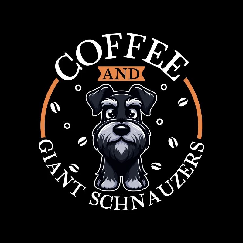 Café et schnauzer géant