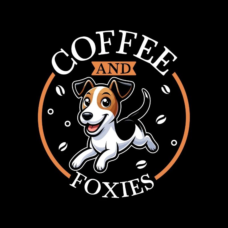 Coffee and smooth-haired fox terrier