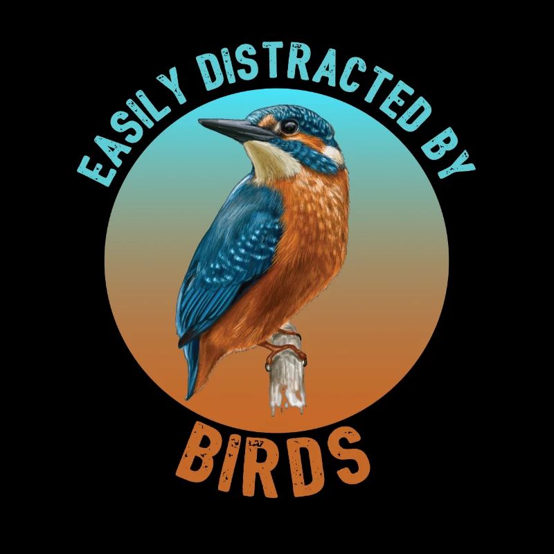 Oiseau facilement distrait par les oiseaux