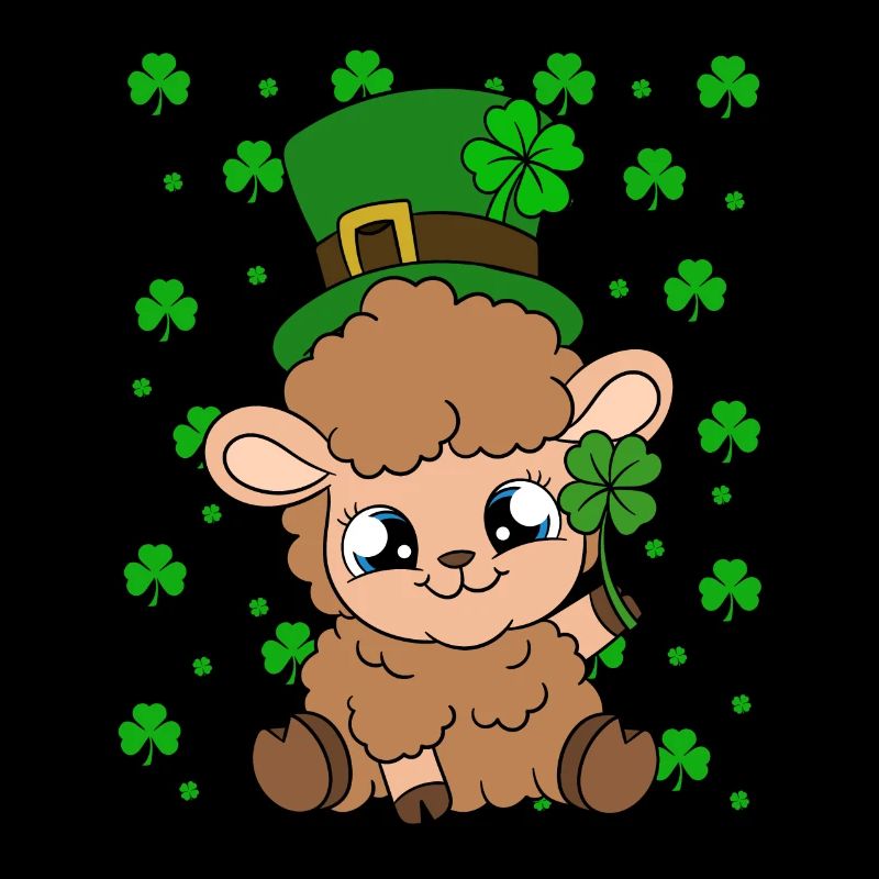 Sheep Shamrocks Saint Patrick's Day