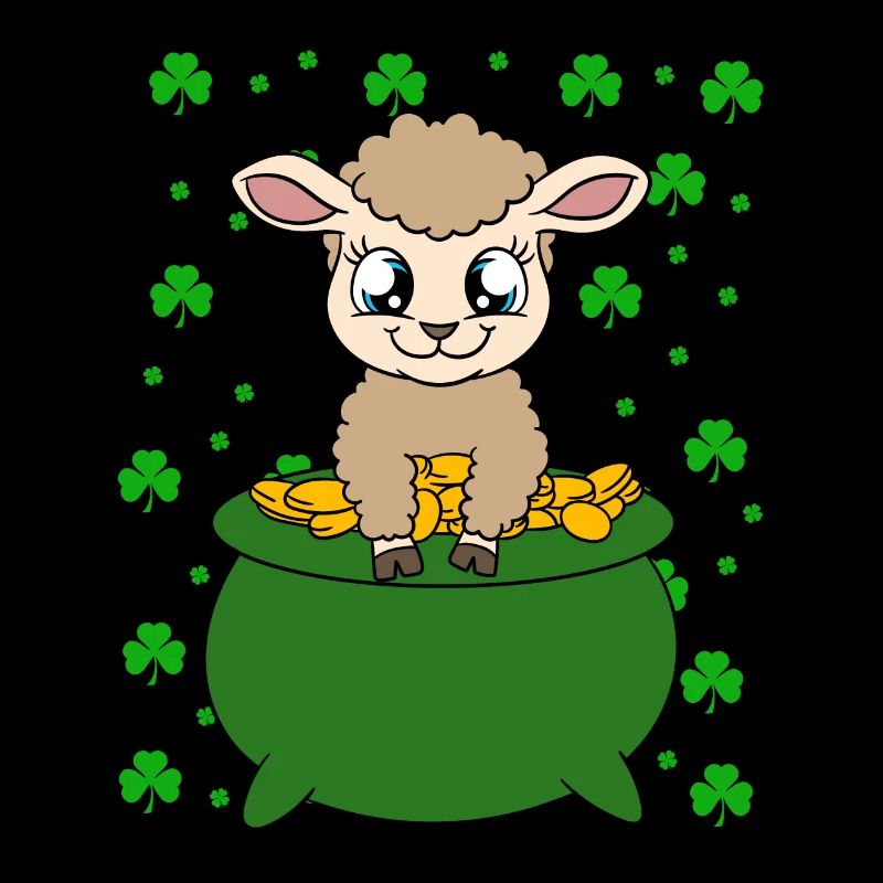 Moutons Trèfles Fête de la Saint-Patrick