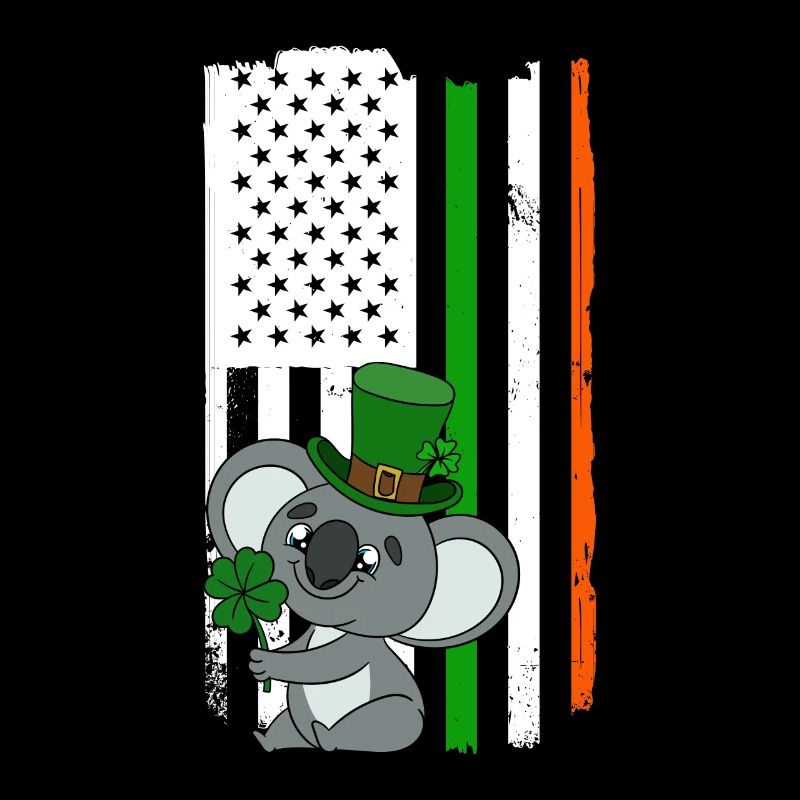 Mignon koala avec chapeau Saint-Patrick