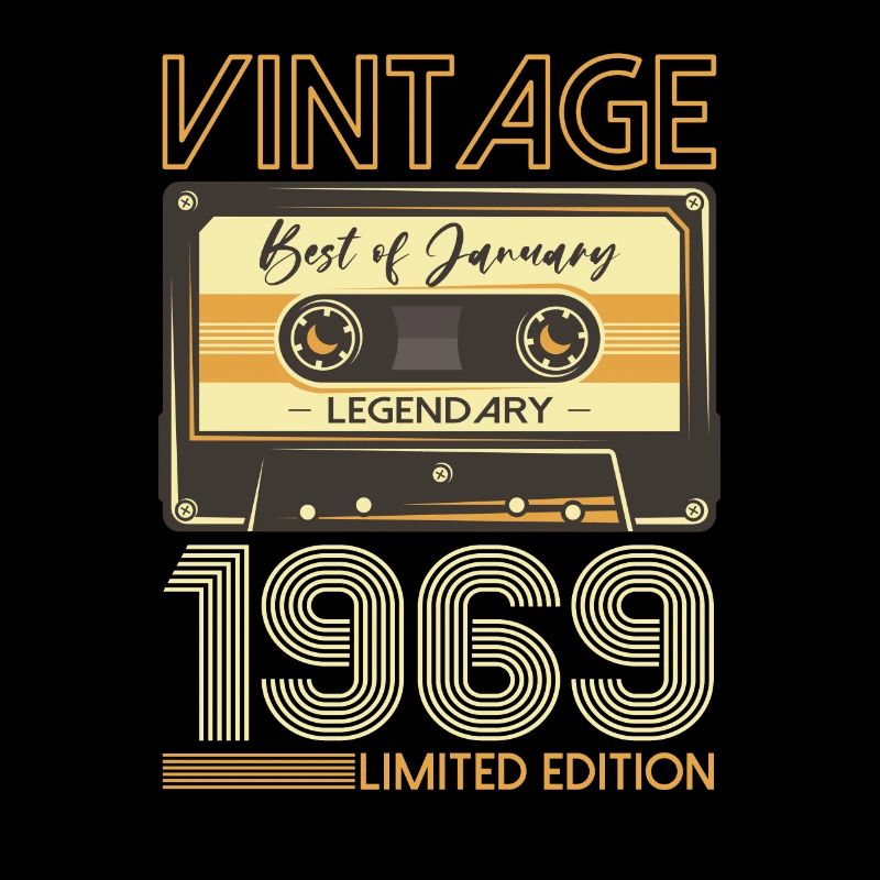 55e anniversaire janvier Vintage 1969 cassette