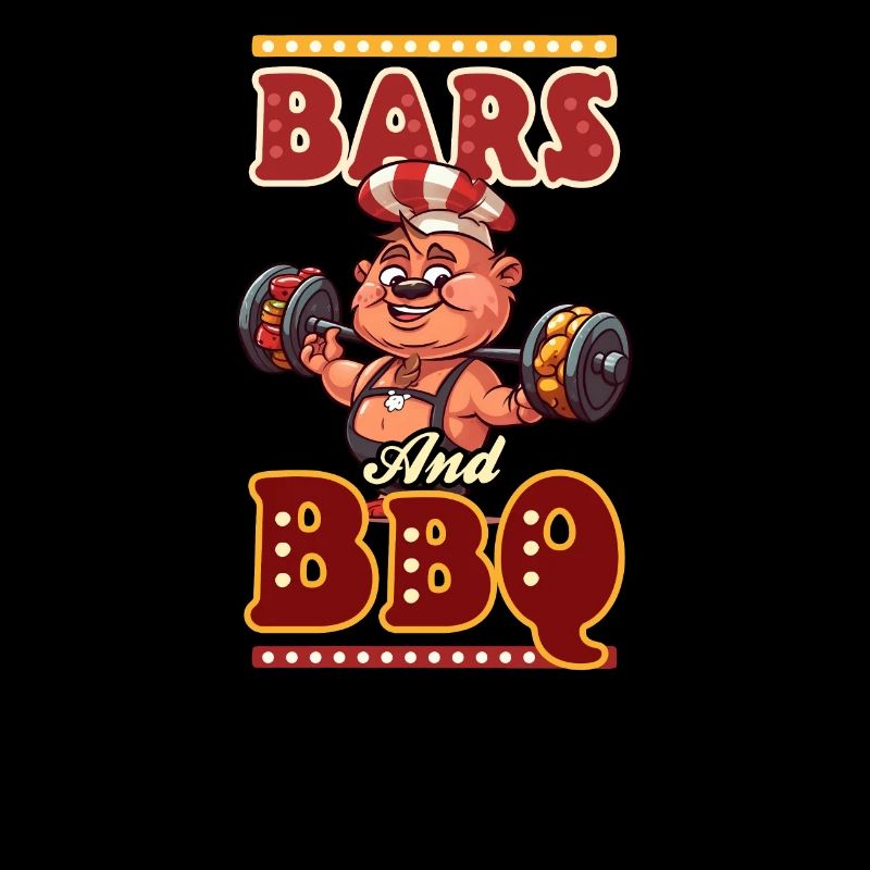 Bodybuilder Bars De Barbecue Et BBQ
