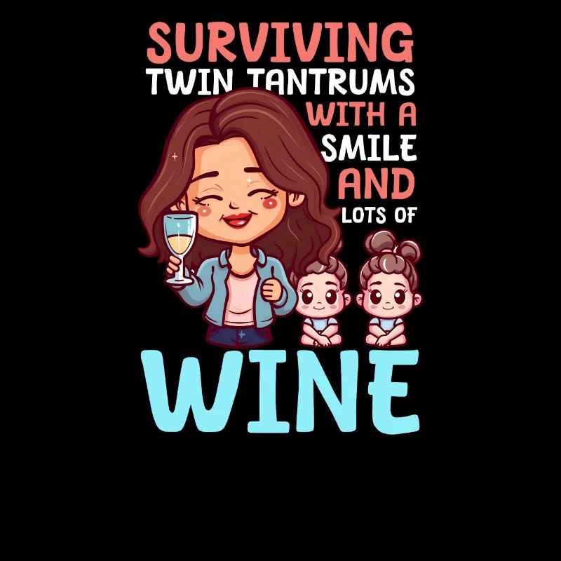 Zwillingsmutter überlebt mit Lächeln und Wein