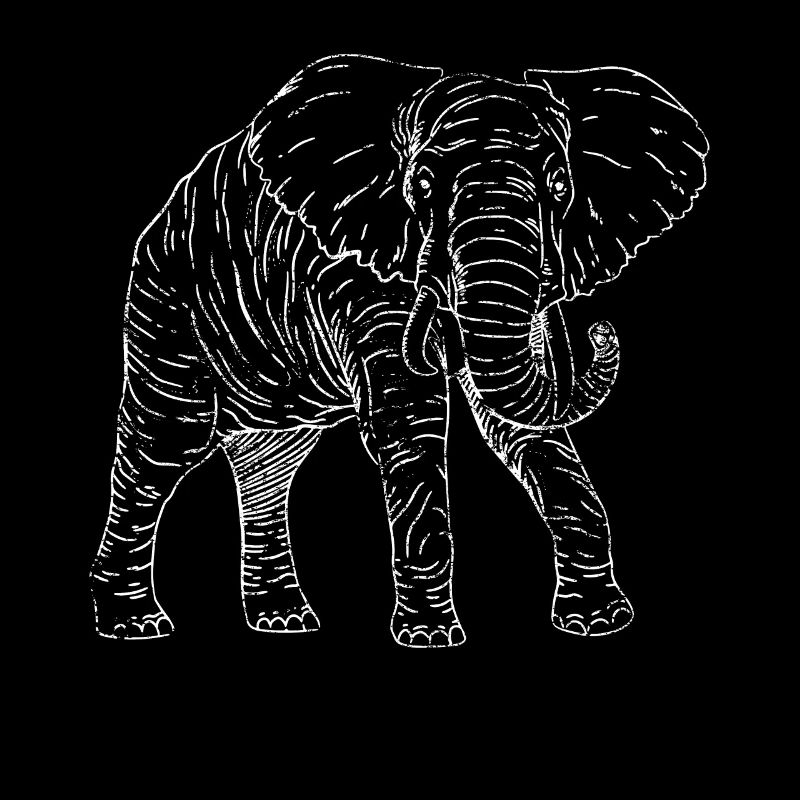 Conception d’animaux spirituels d’éléphant rétro