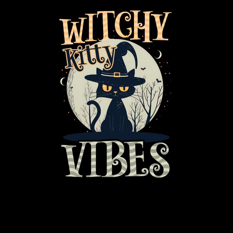 Halloween Chat Sorcière Kitty Vibes