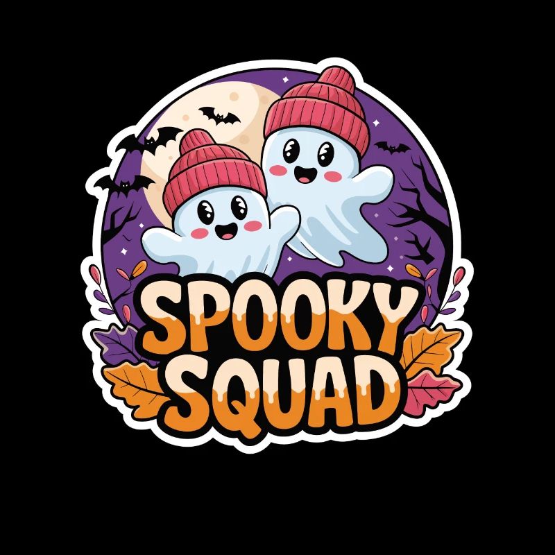 Halloween Spooky Squad Ghost with Hat