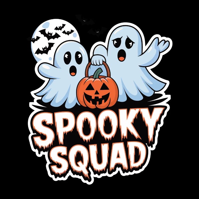 Halloween Spooky Squad Ghost with Hat