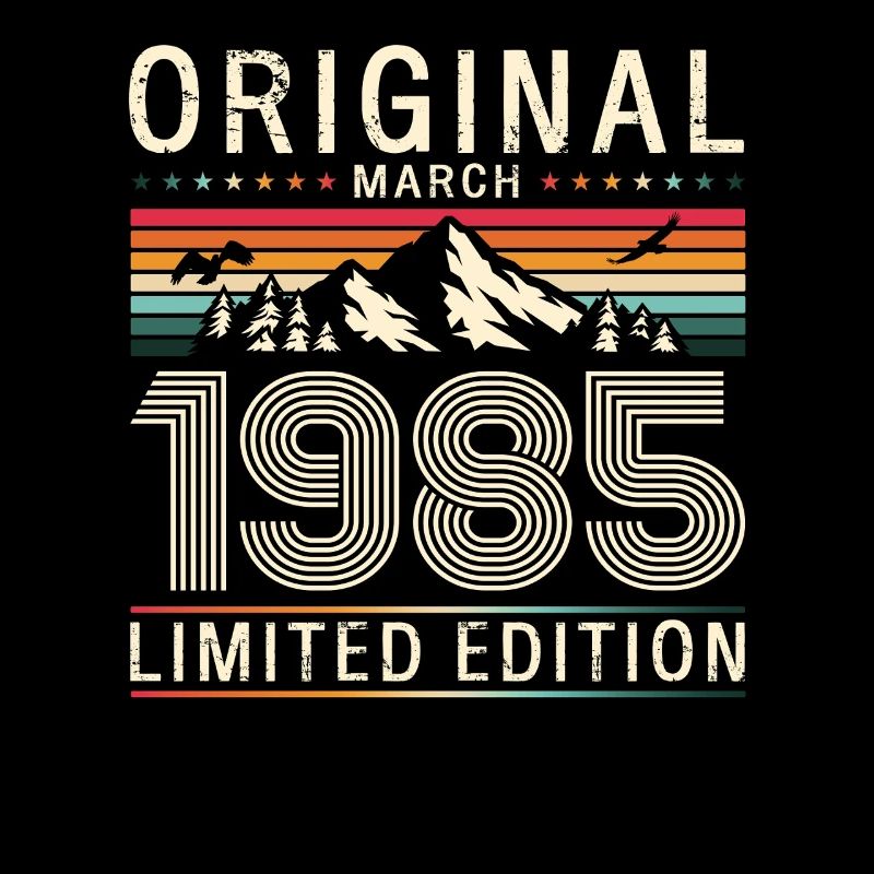 40. Geburtstag Geschenk Mann Original März 1985