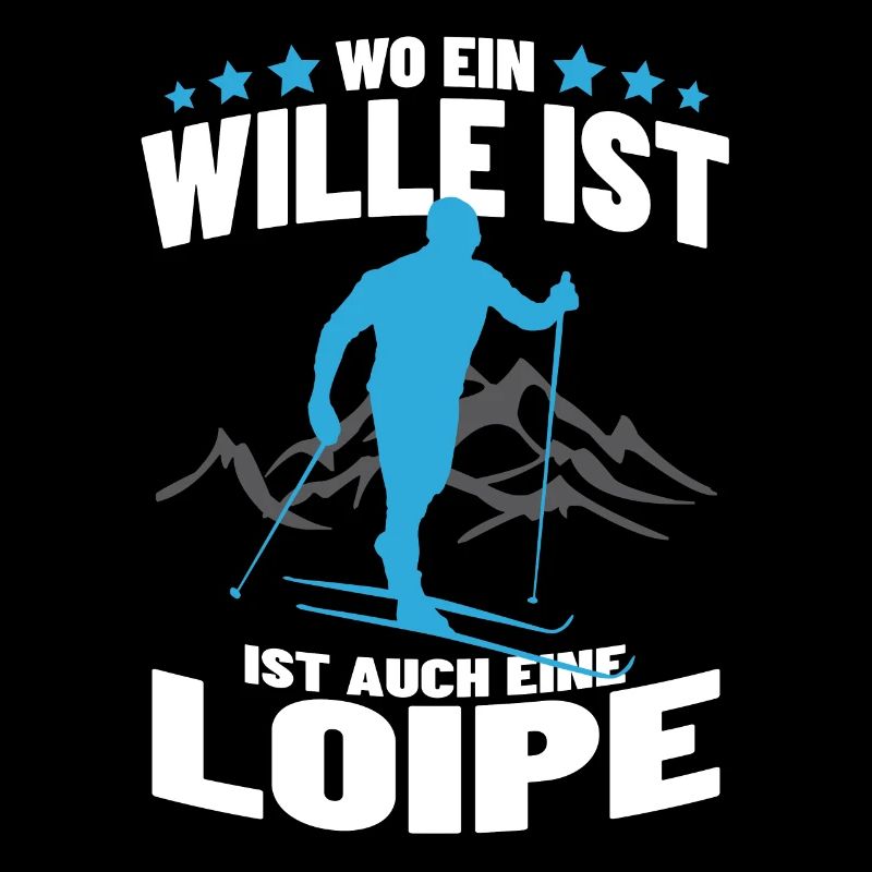 Stolzes Langlauf Wintersport Loipe Ski Geschenk