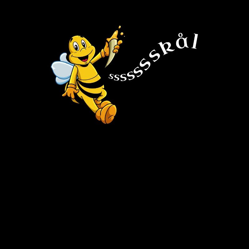 Comic Bee with Drinking Horn - Skal