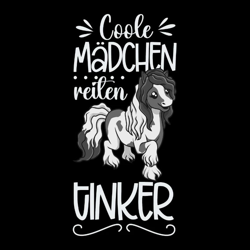 Coole Mädchen reiten Tinker