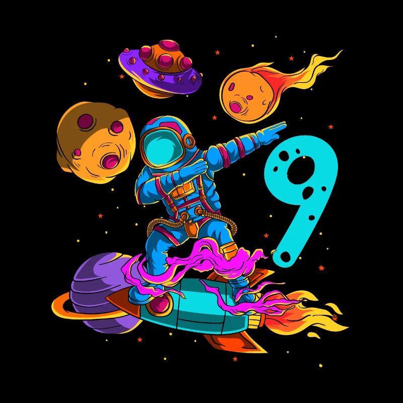 Astronaut In Space 9th Birthday