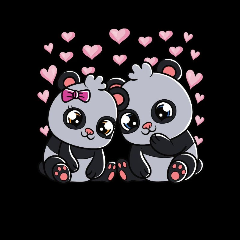Süße Pandabären Valentinstag