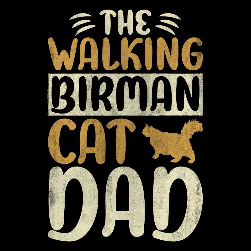 Le chat Birman marchant Papa Kitty Chat Marche
