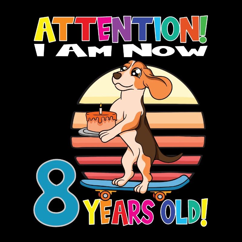 Anniversaire de chien J’ai maintenant 8 ans