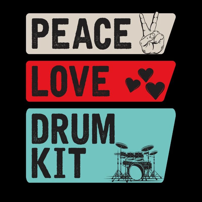 Peace Love Drum Kit Batterie Batteur Kit