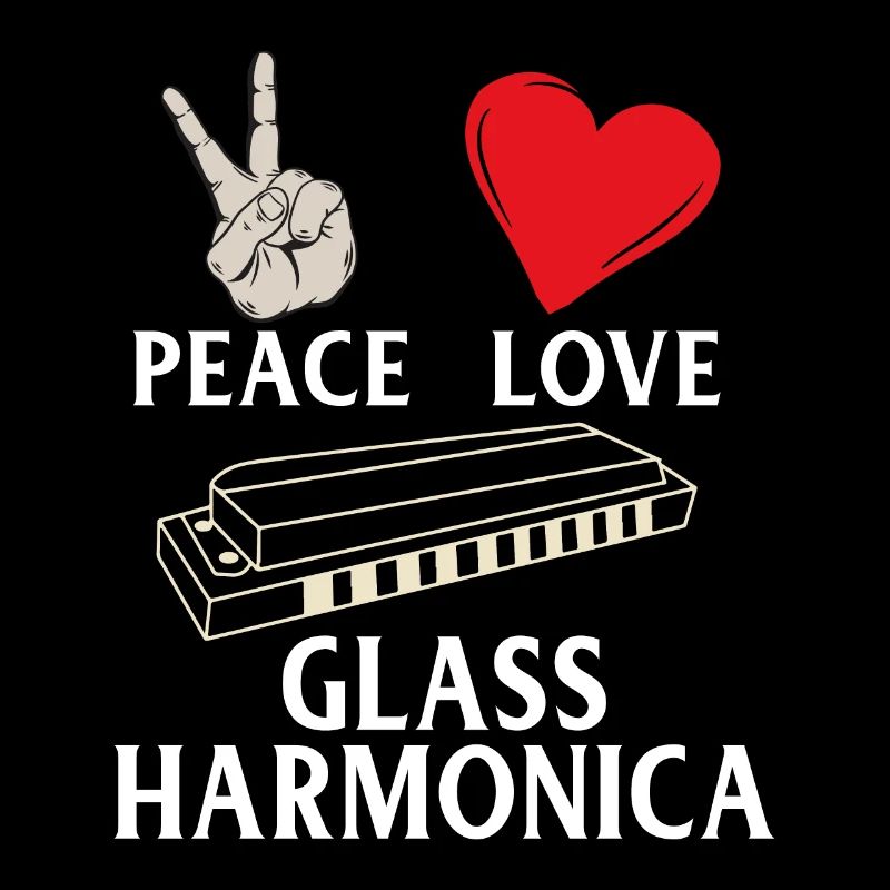 Peace Love Glass Harmonica Instrument