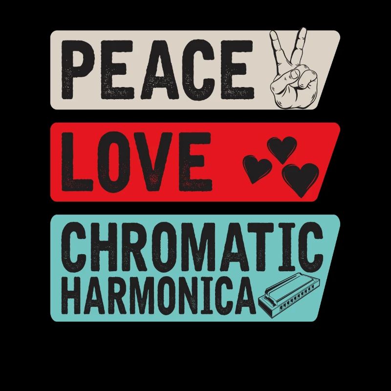 Peace Love Chromatic Harmonica Music