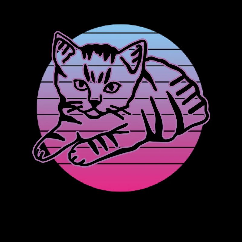 Chat graphique Retro Cat pour les propriétaires de chats