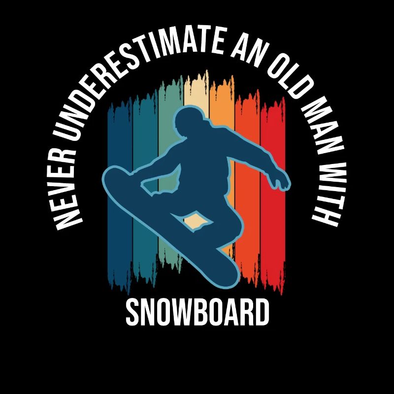 Never Underestimate An Old Man With Snowboard