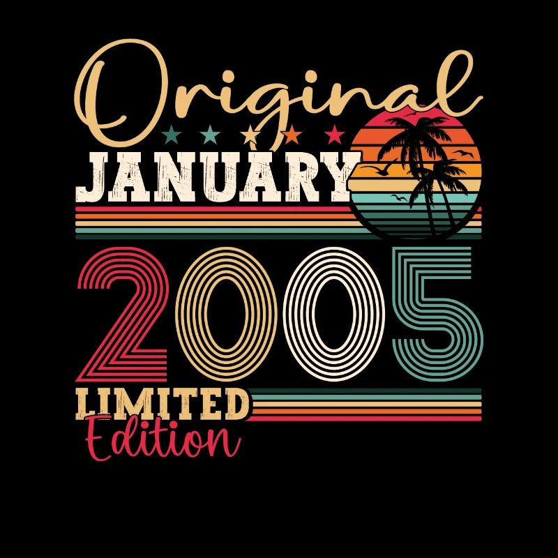 Born 2005 January 18th birthday Gift man