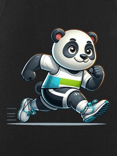 Cute Marathon Runner Panda