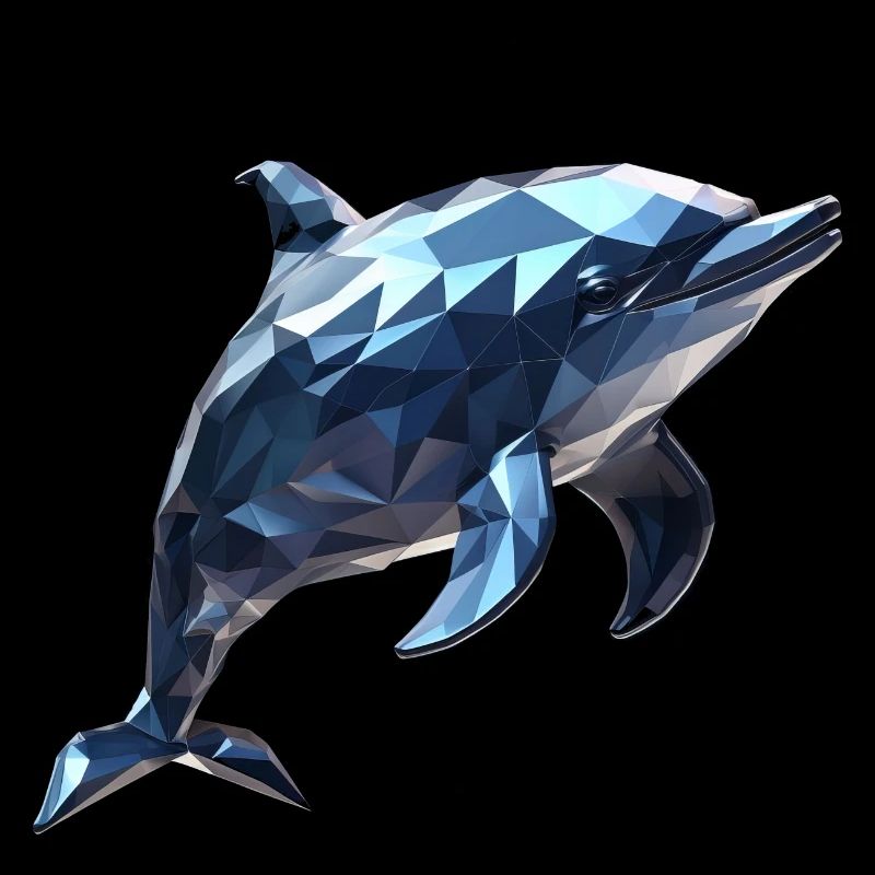 Geometric Style Dolphin
